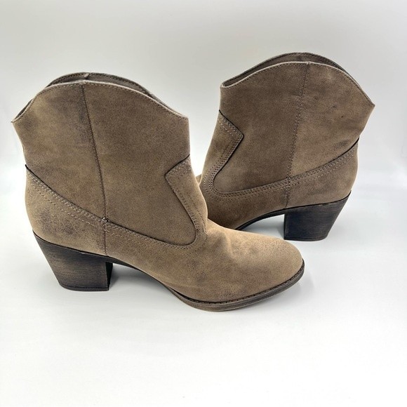 Rocket Dog Womens Faux Vegan Leather Weathered Western Style Brown Boots Size 10 - Picture 7 of 13